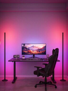 65" RGB Color Changing Floor Lamp - Dimmable LED Mood Light with Remote & APP